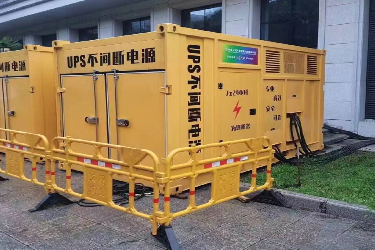 东莞生态园发电机租赁施工现场